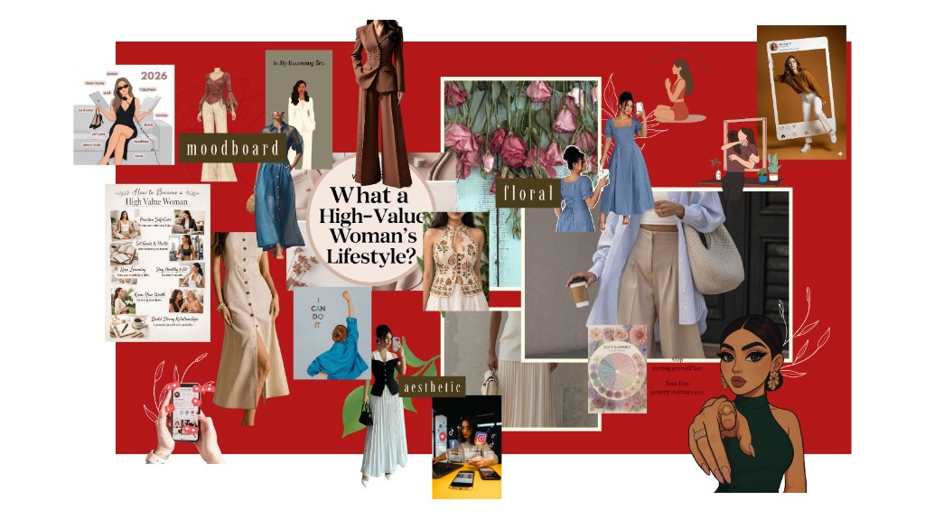 High-value woman moodboard